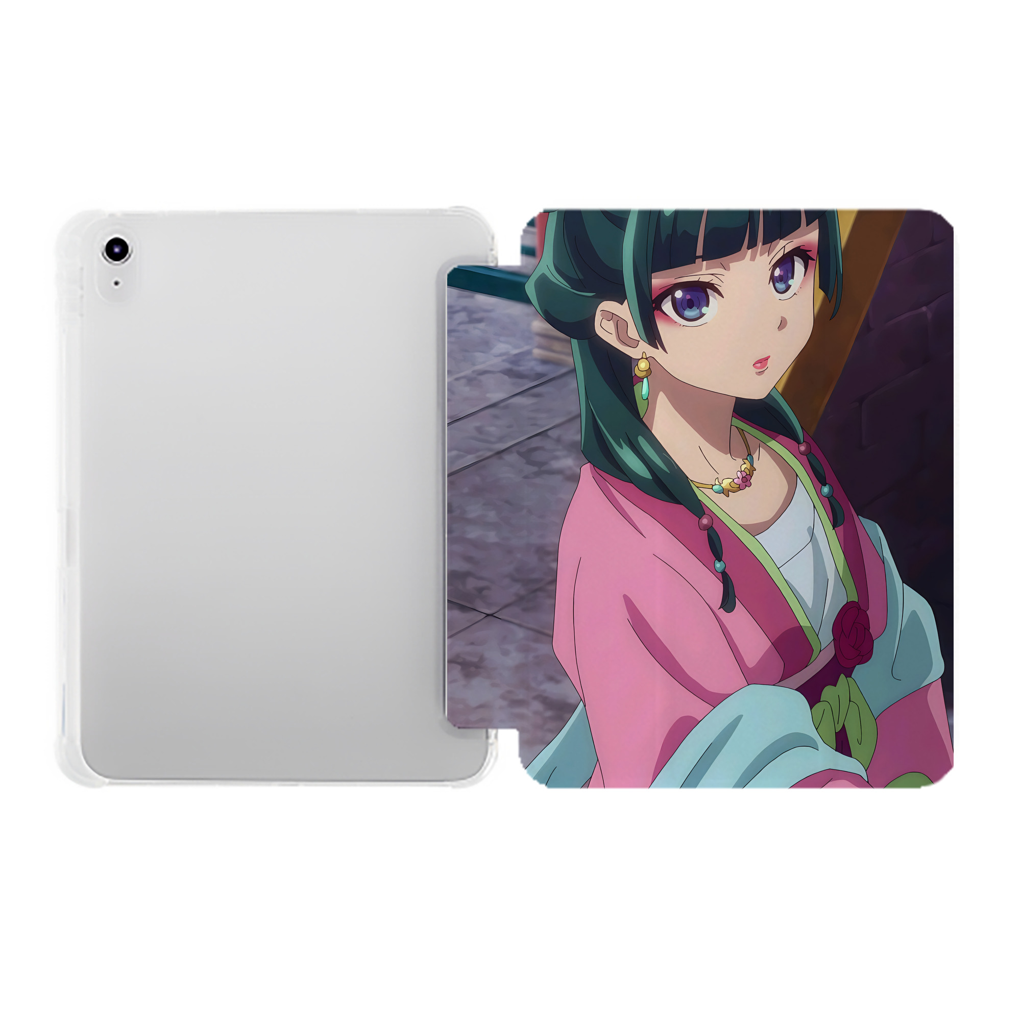 （画像用） 薬屋のひとりごと The Apothecary Diaries IPad ケース ペン収納付き 三つ折りスタンド PUレザー×シリコン 対応機種9.5/10.5/10.9インチ